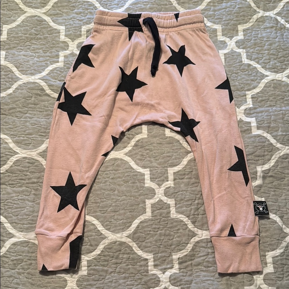 Kids Star Print Pink Joggers